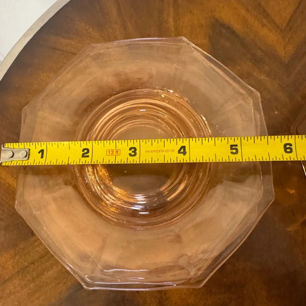 Haisey Pink Flamingo Depression Glass plates 5 8 in  and 5 6 inch beautiful set - Picture 9 of 10